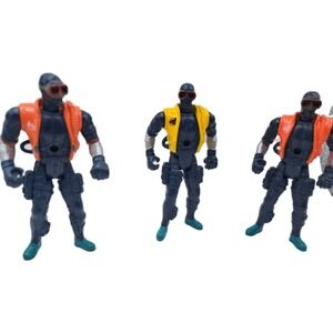 Chap Mei True Heroes Sentinel 3.75" Action Figure 3 Scuba Divers Animal Planet